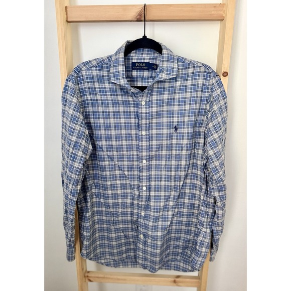 Polo Ralph Lauren Other - Ralph Lauren Shirt Mens Sz M Multicolor Plaid Button Blue Pony Long Sleeve